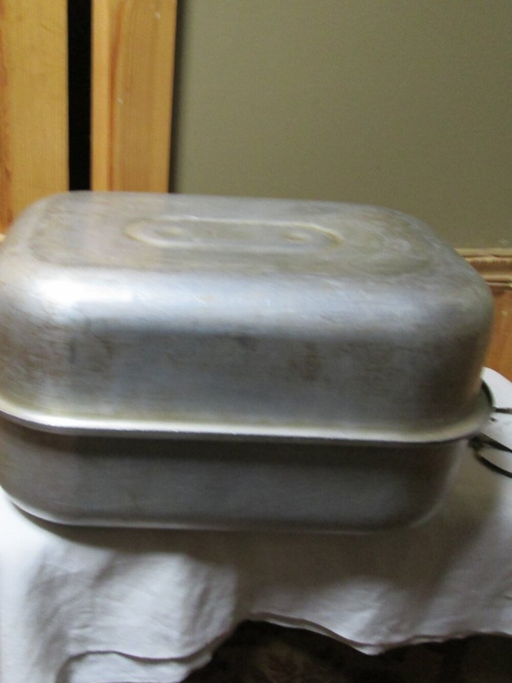 vtg solid aluminum Royal Chef Poulsen nardon Roaster 3 pc 16 x11x9